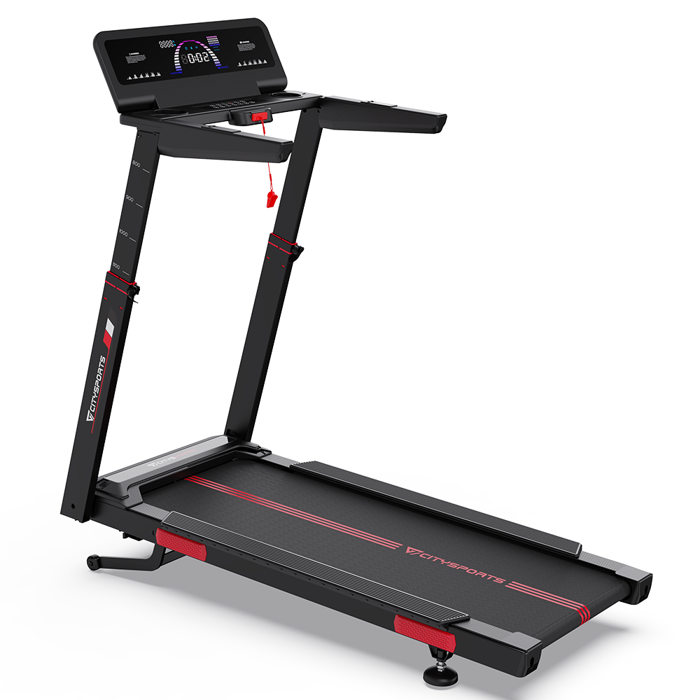 CITYSPORTS NB2 — Treadmill 3700W, 1–16,5 km/h, 15 levels elec | Foldable, Black